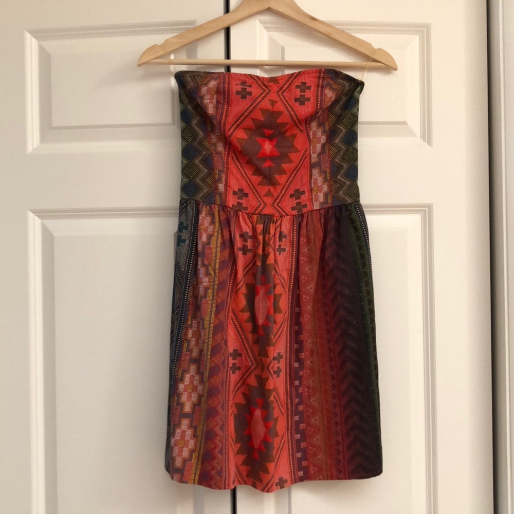 Arizona Jean Co Strapless Patterned Dress